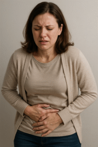 mulher com dor intensa severa por endometriose profunda